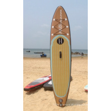 Pranchas longas de sup paddle com padrão de madeira novo design